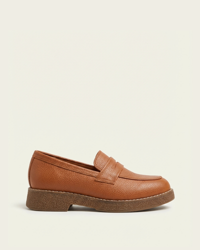 AKSIL · Mocassins en simili cuir · Marron