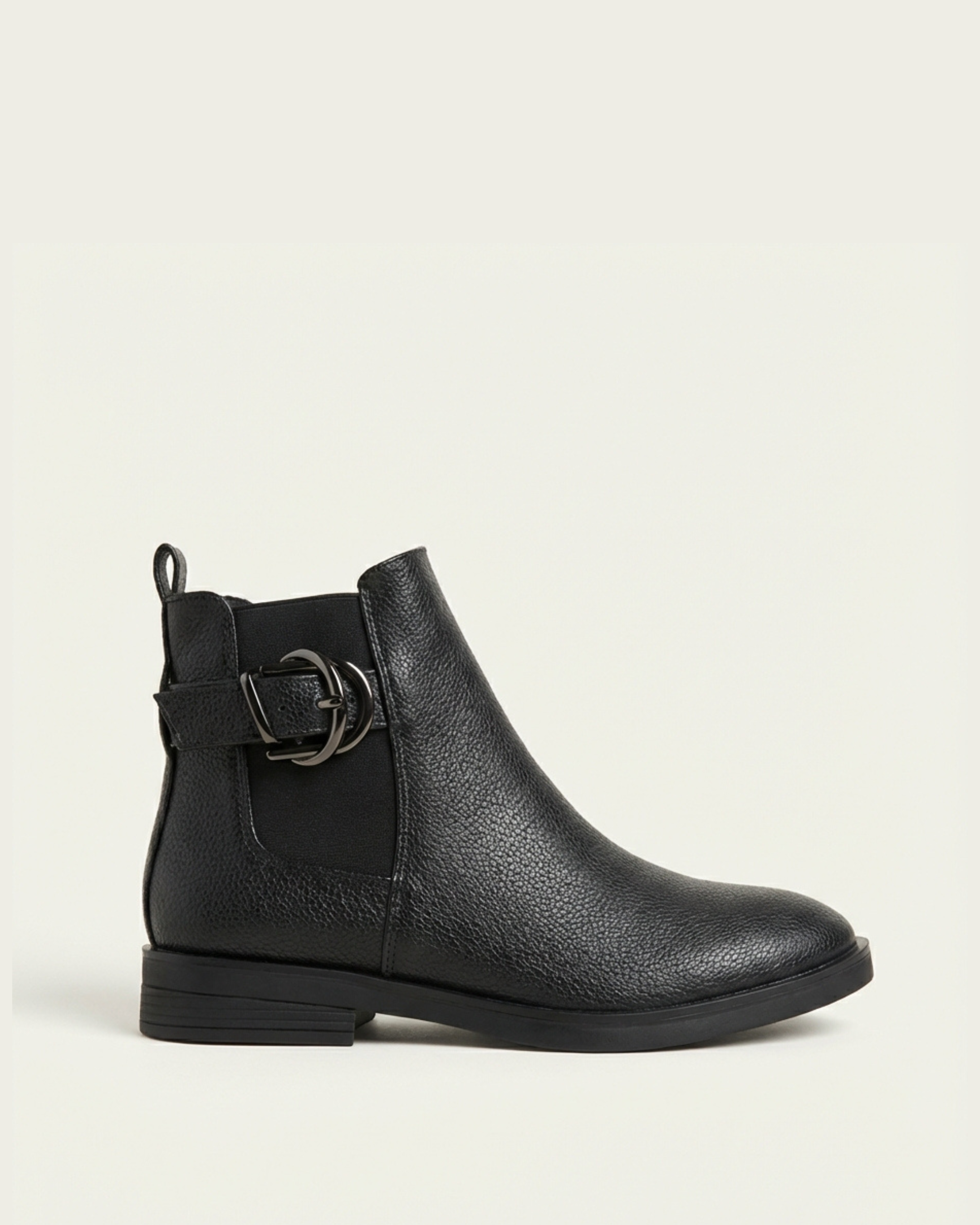 Bottines Chelsea Femme en Cuir Noir - Nahla