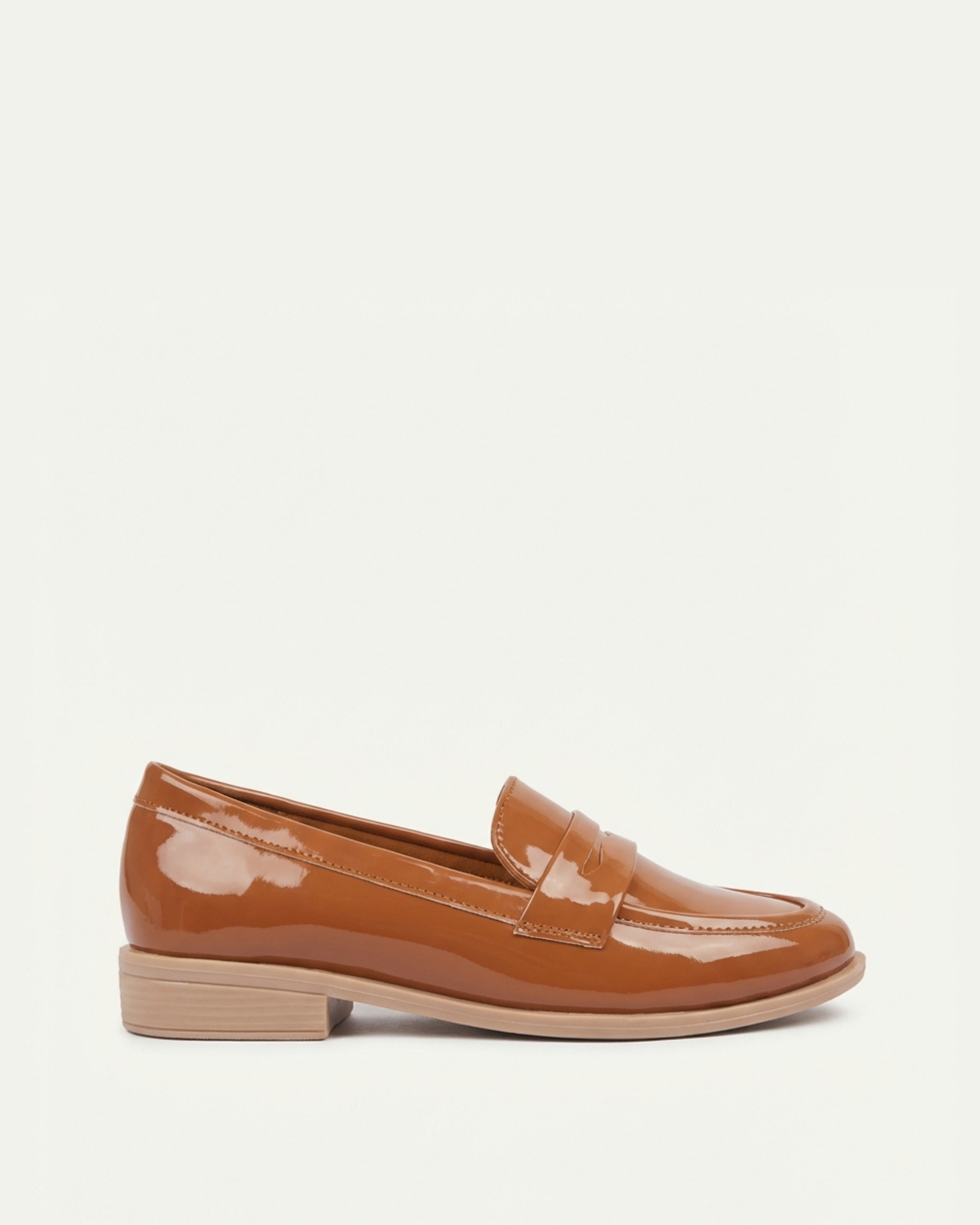 Mocassins Femme Vernis Caramel - Anir