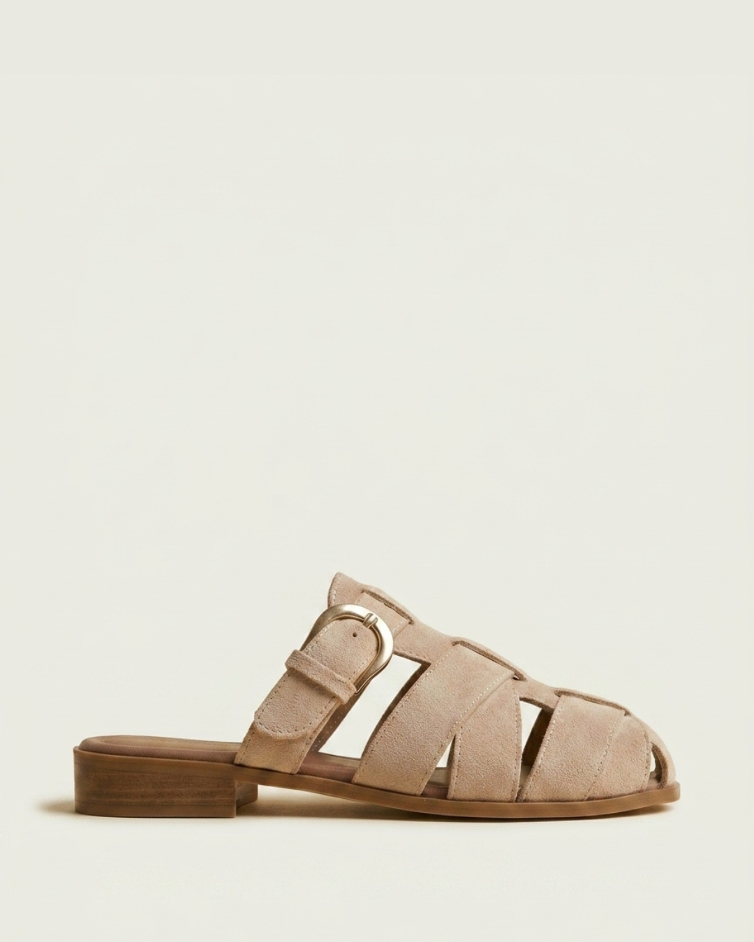 Sandale Femme en Daim Beige - Asra