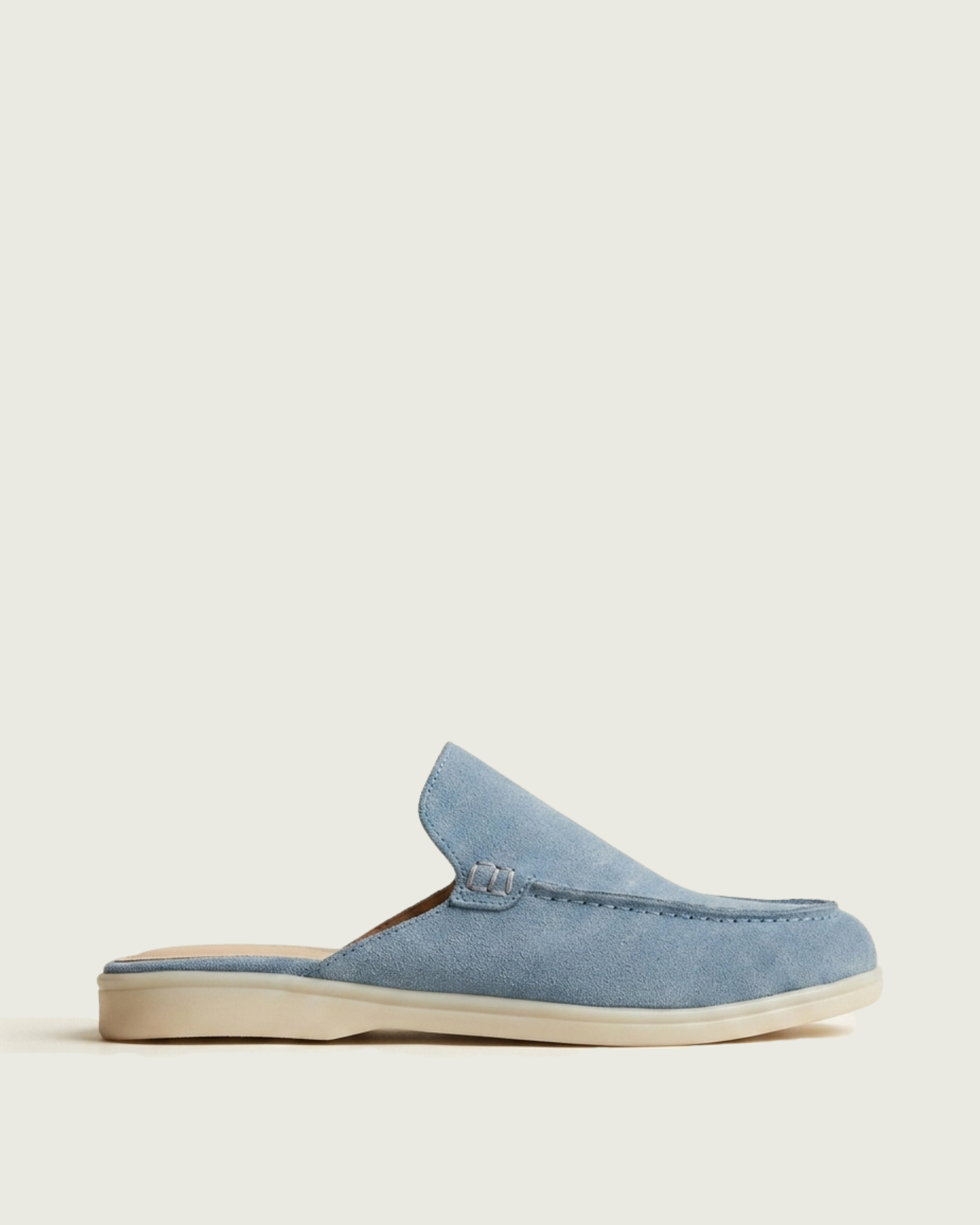 Mules en Daim Bleu Azure - Azru