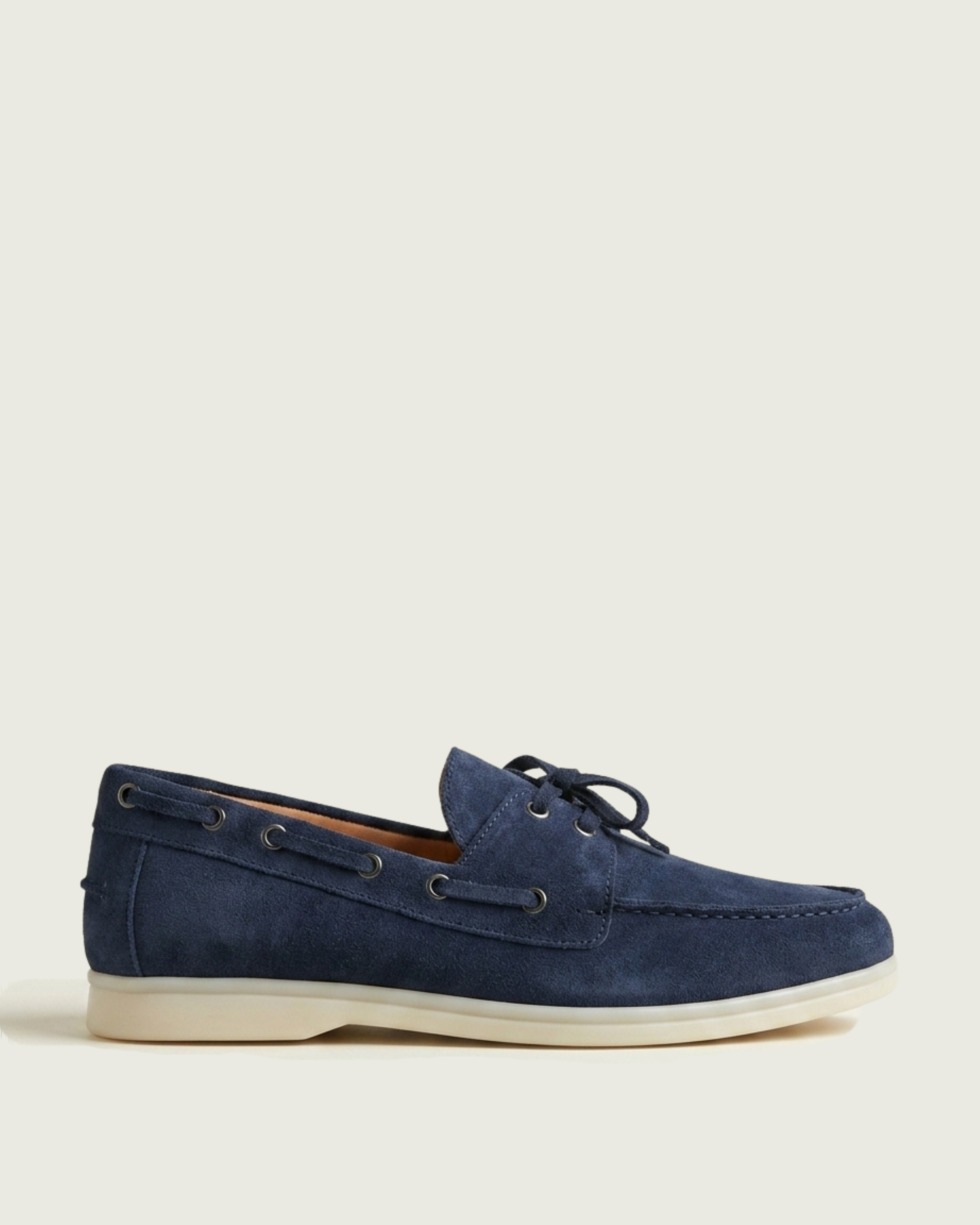 Mocassins Bateau en Daim Bleu Marine - Tifira