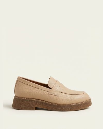 AKSIL · Mocassins en simili cuir · Beige
