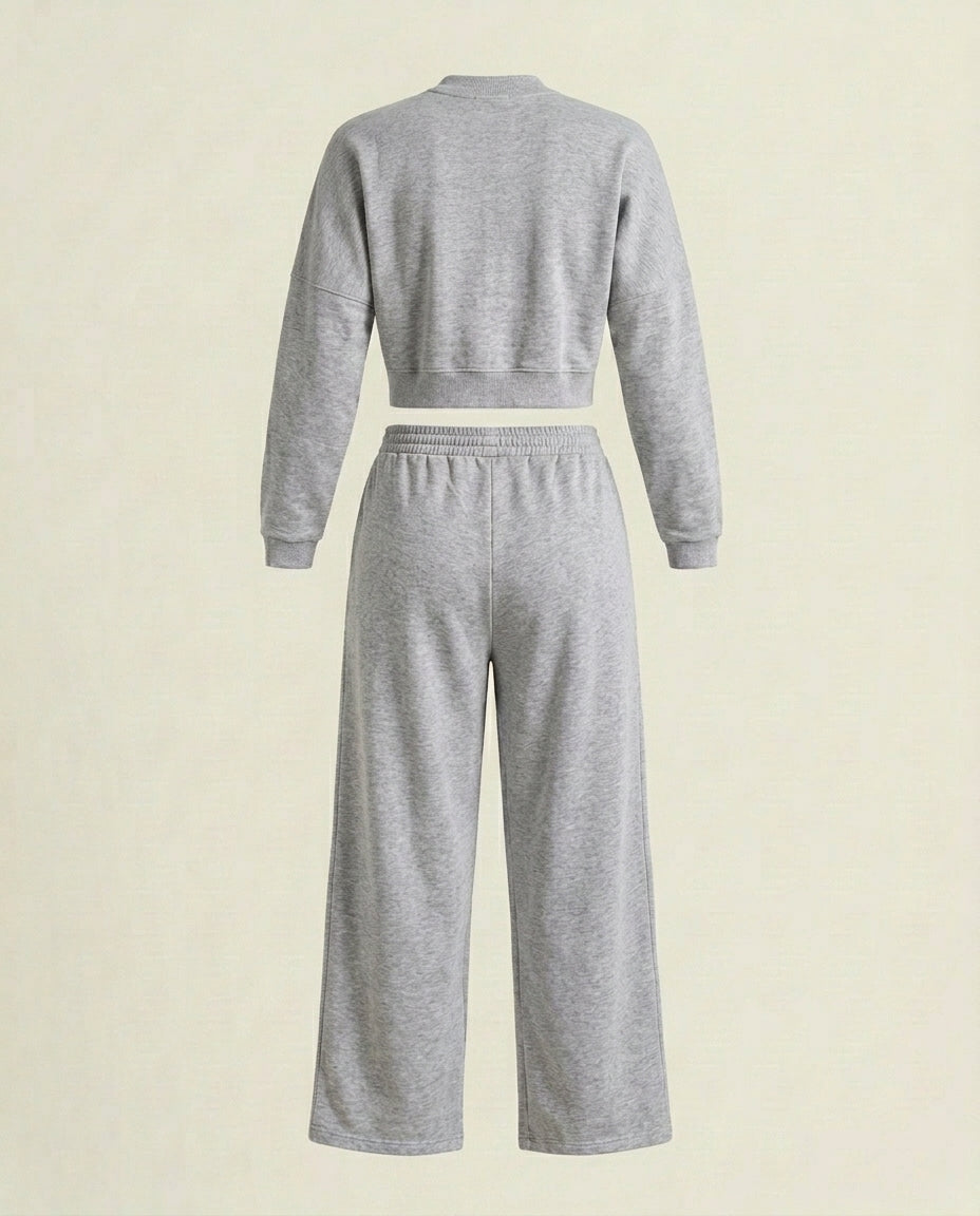 Asif Ensemble Gris – Veste Zippée & Pantalon Fluide