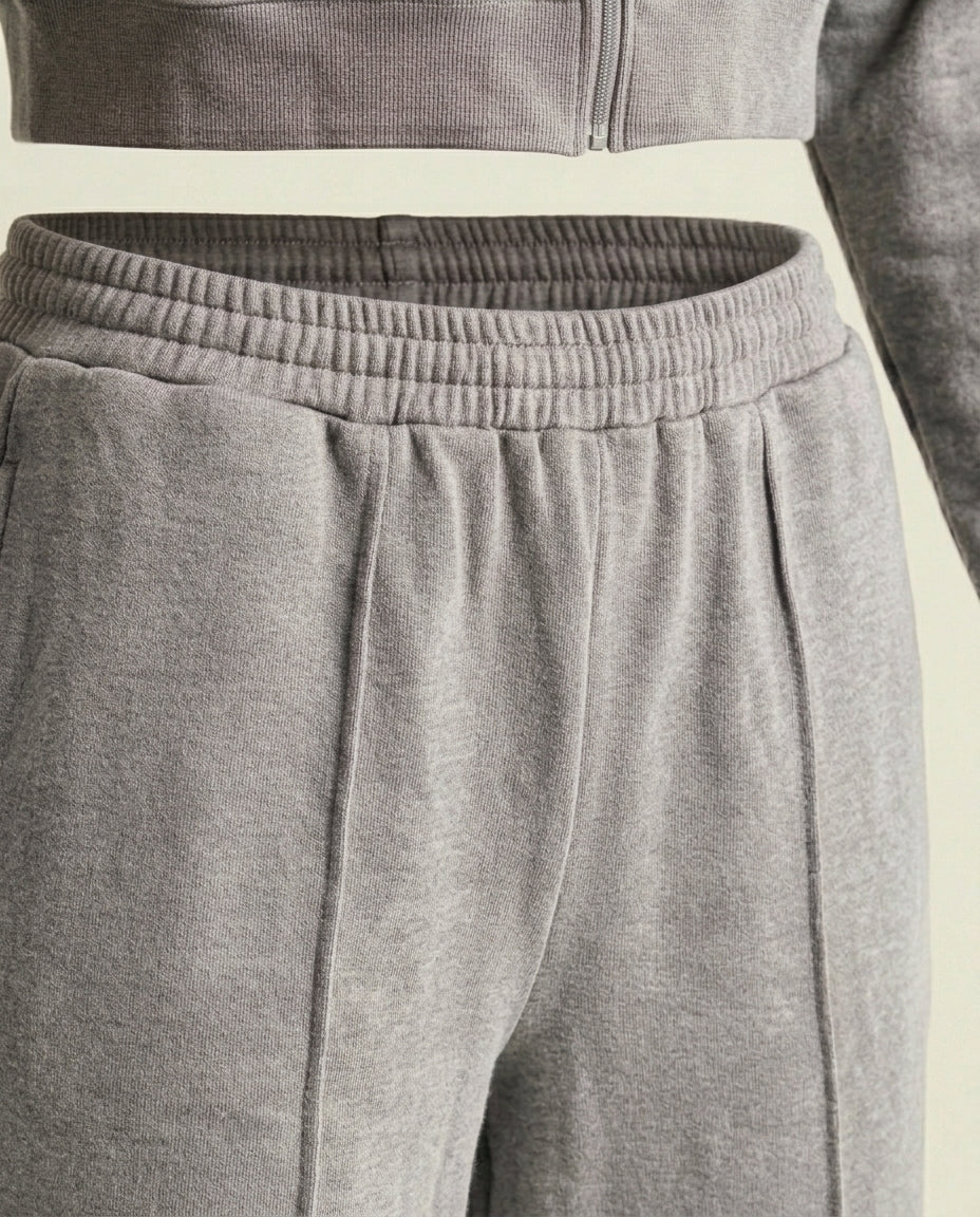 Asif Ensemble Gris – Veste Zippée & Pantalon Fluide