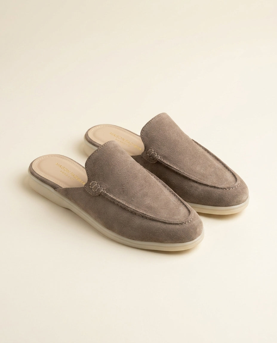 Mules en Daim Taupe - Azru