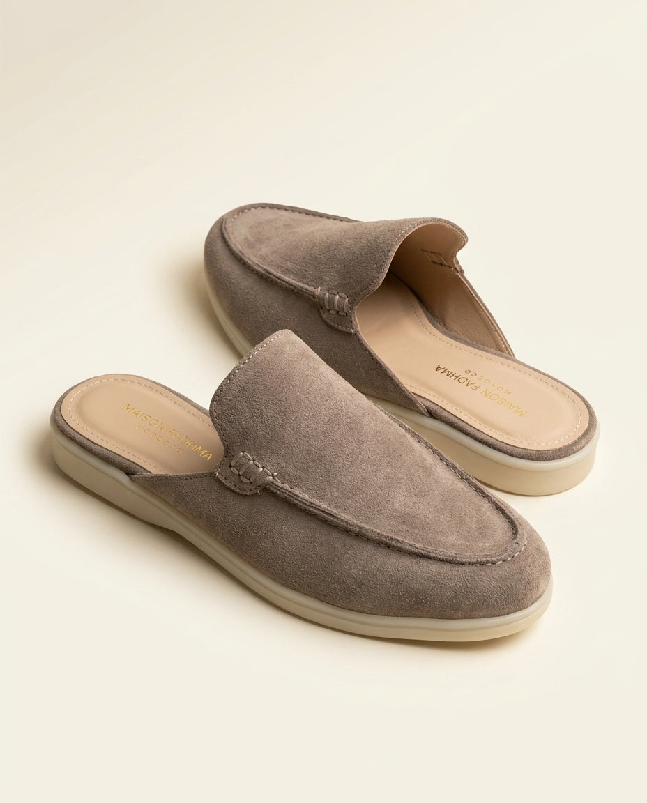 Mules en Daim Taupe - Azru