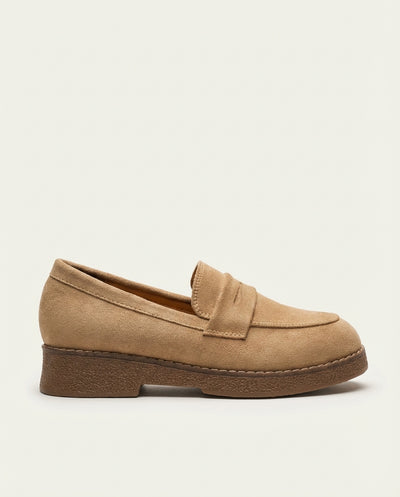 AYLAL · Mocassins en suédine · Beige