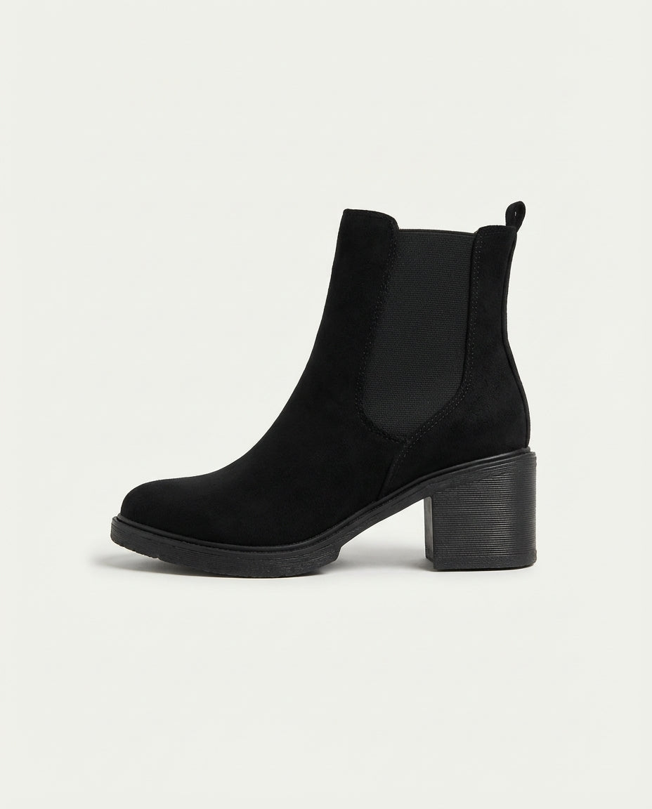 Bottines Chelsea Femme à Talon Noir - Isli