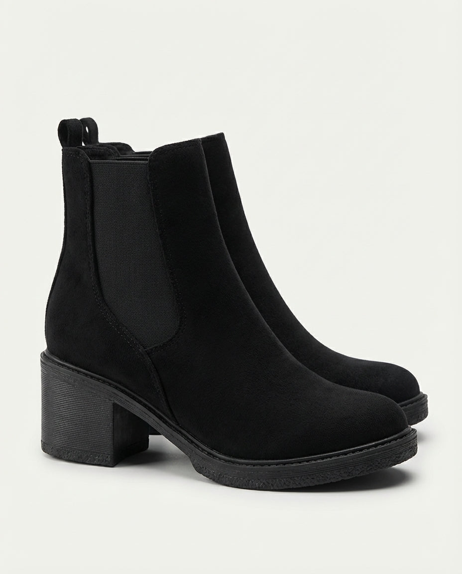 Bottines Chelsea Femme à Talon Noir - Isli