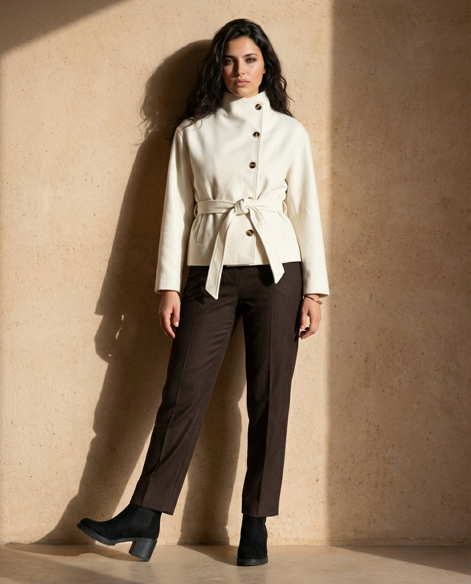 Veste courte Blanc Cassé - Tanirt