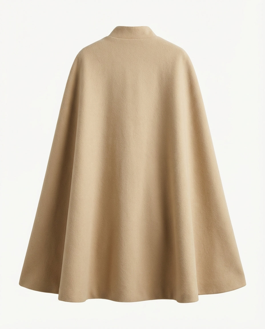 Cape en Coton Sable Col Mao - Abrid