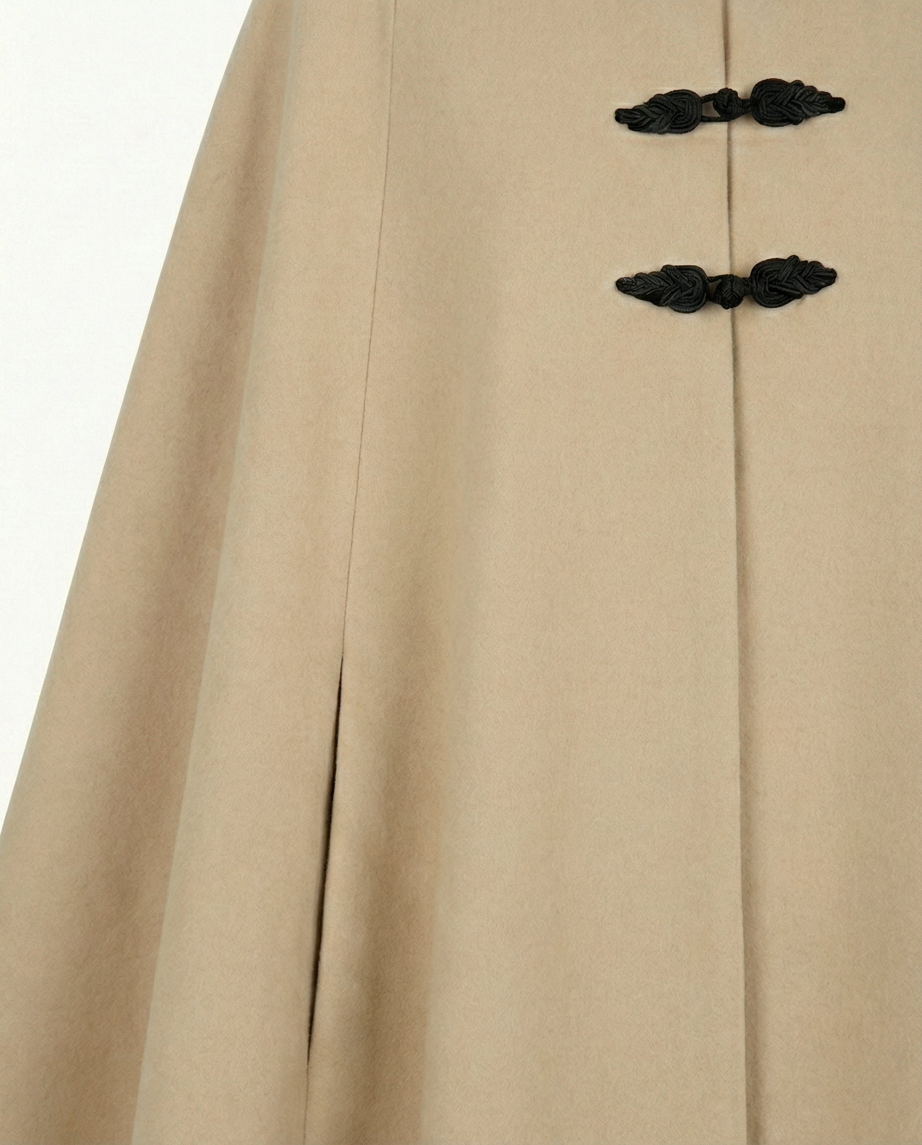 Cape en Coton Sable Col Mao - Abrid