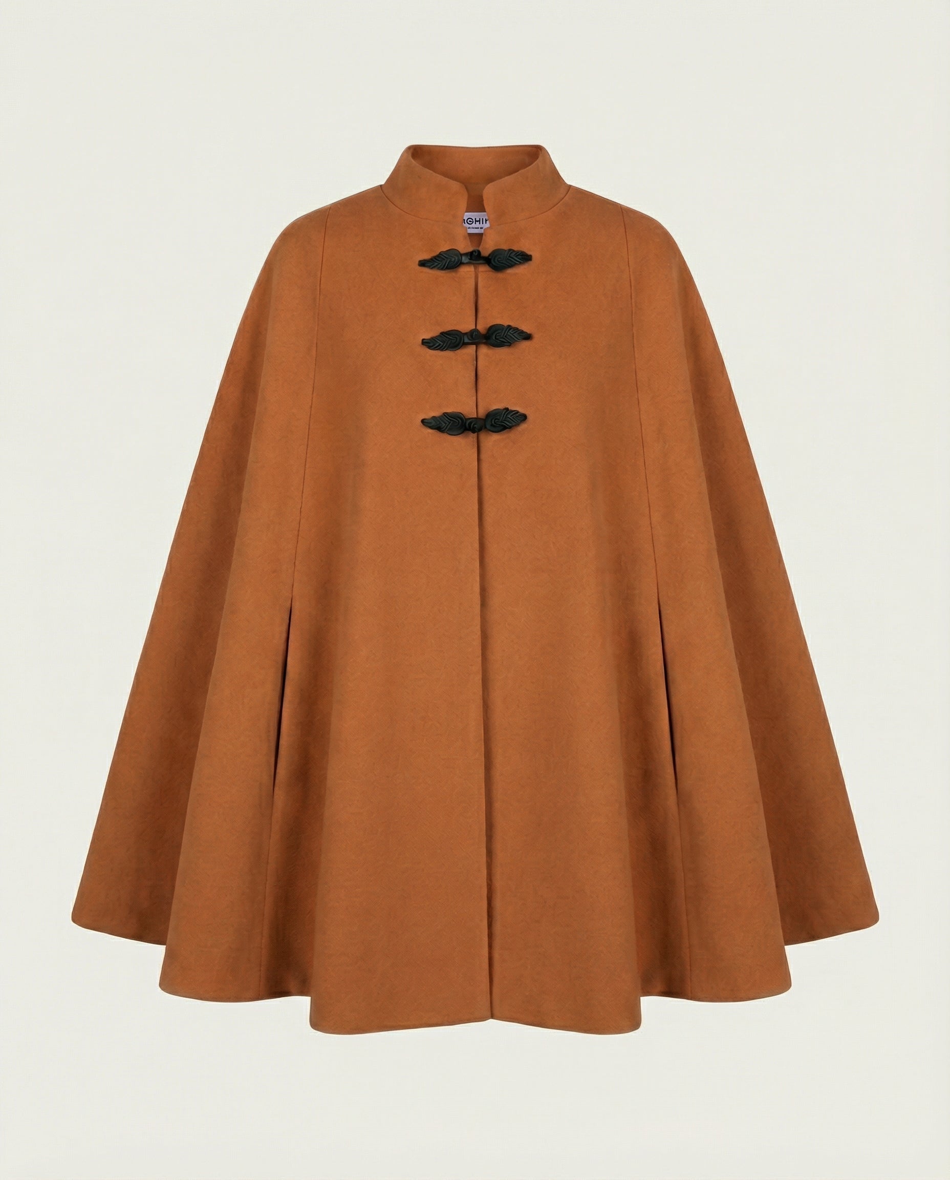 Cape en Coton Terracotta Col Mao - Abrid