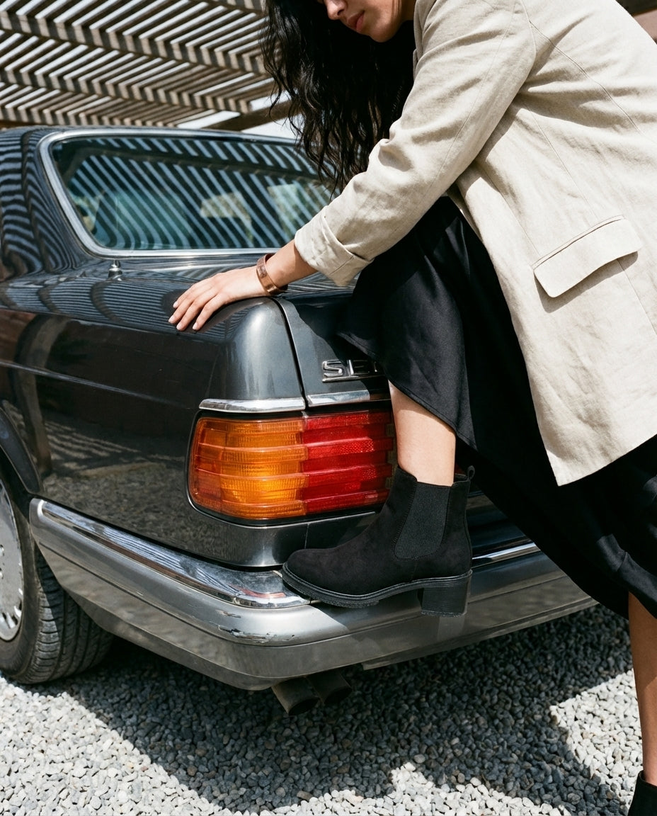 Bottines Chelsea Femme à Talon Noir - Isli