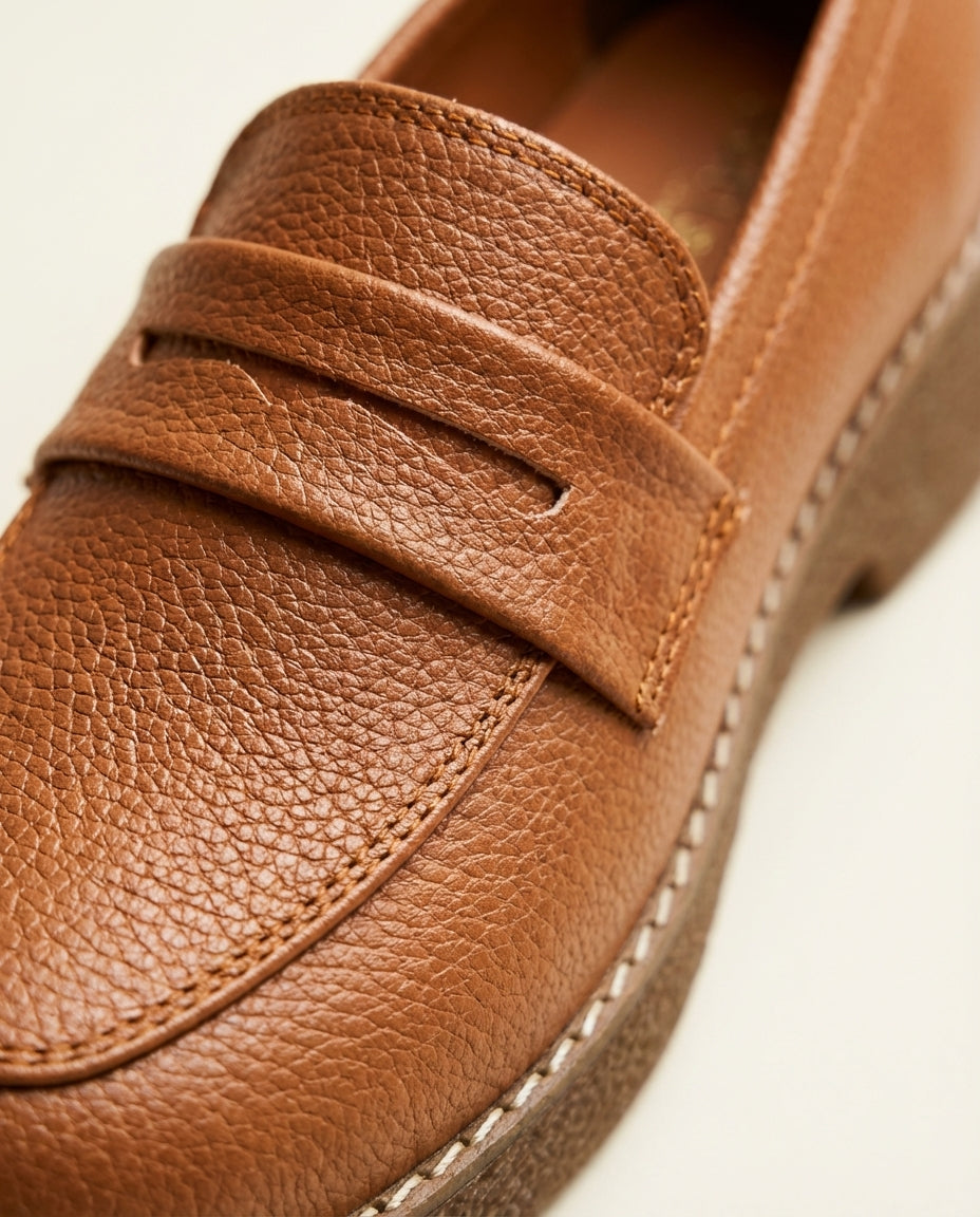 Mocassins Femme en Cuir Marron - Aksil