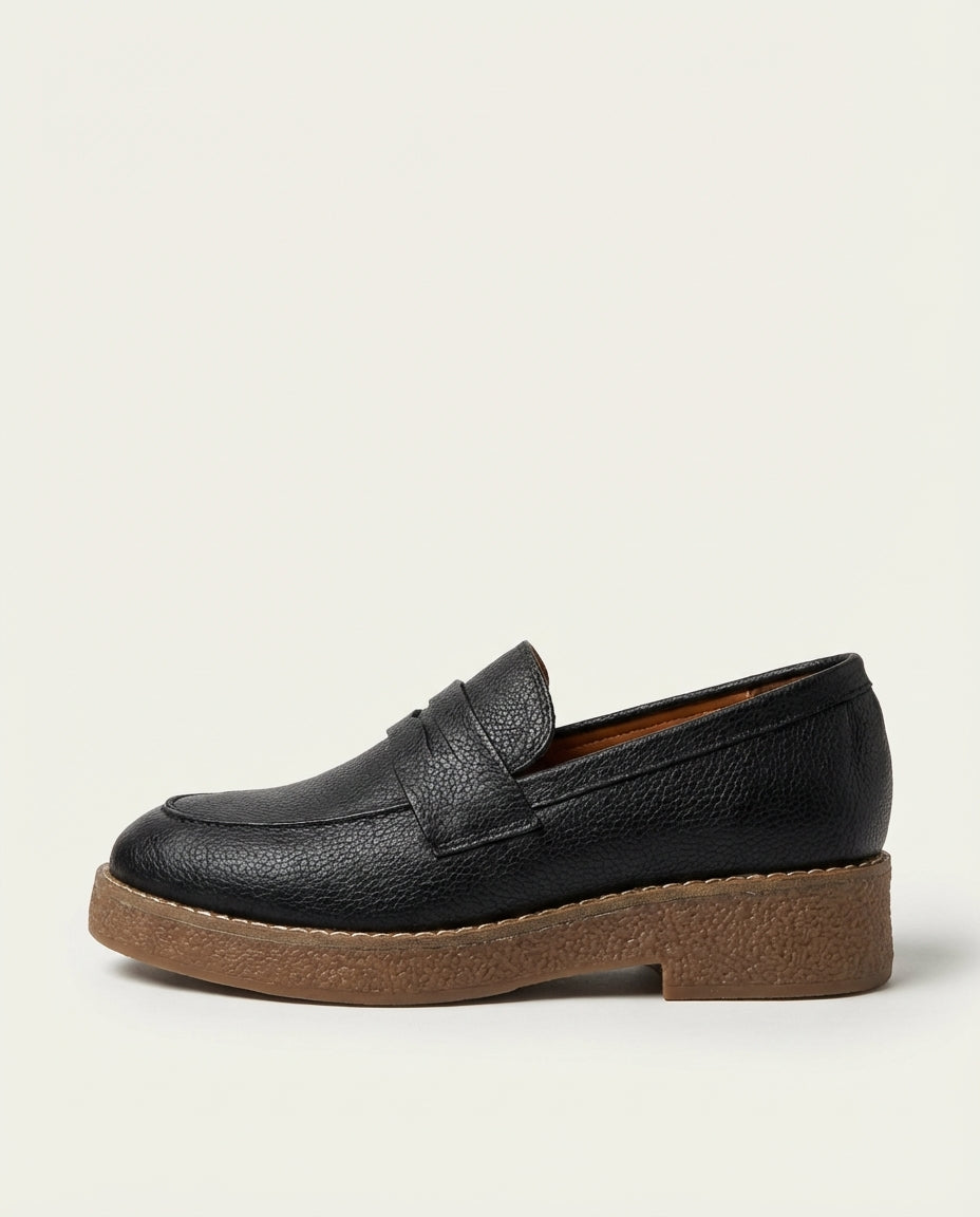 Mocassins Femme en Cuir Noir - Aksil