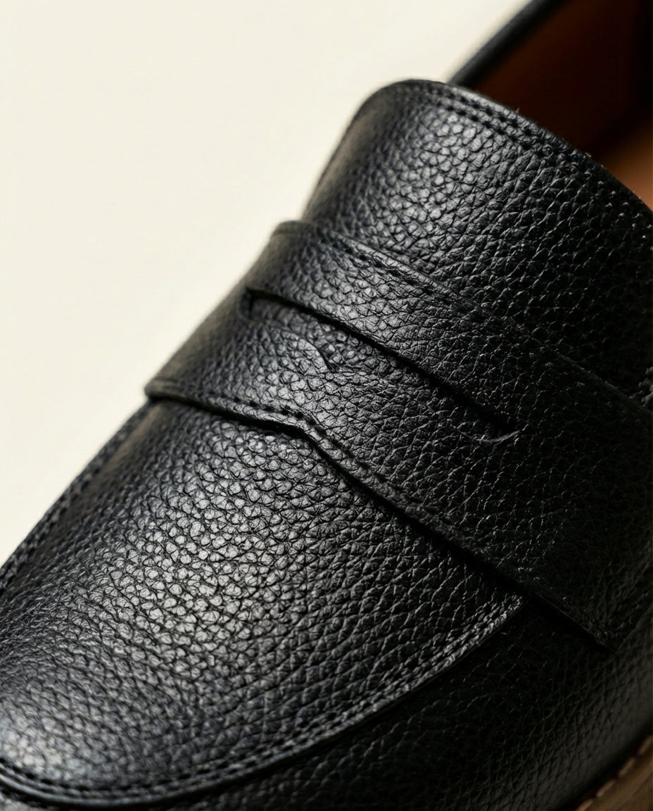 Mocassins Femme en Cuir Noir - Aksil