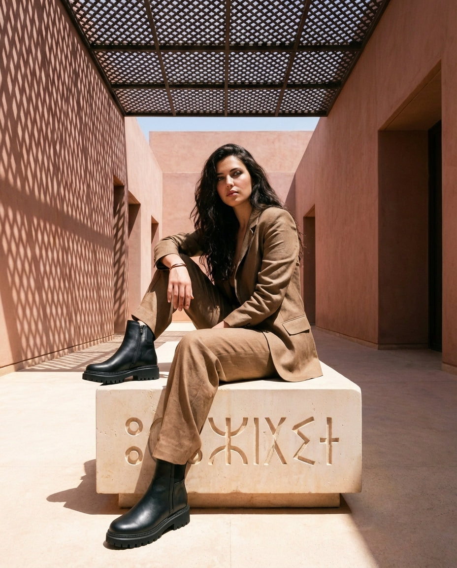 Bottines Chelsea Femme en Cuir Noir - Zayna