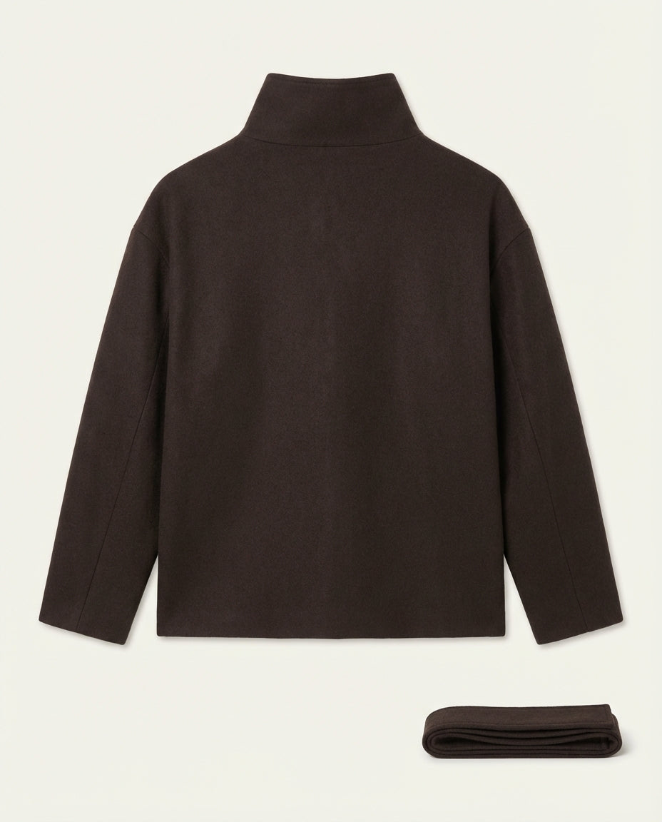 Veste courte Marron Espresso - Tanirt