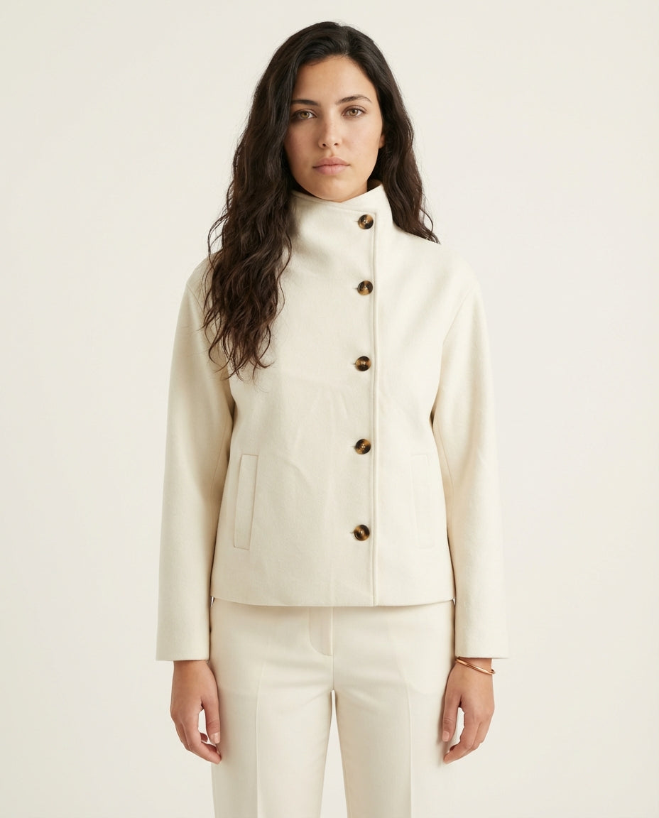 Veste courte Blanc Cassé - Tanirt