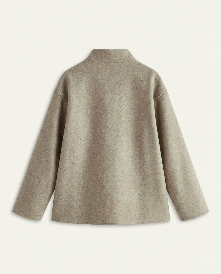 Veste Courte Femme à Double Boutonnage en Laine - Saha