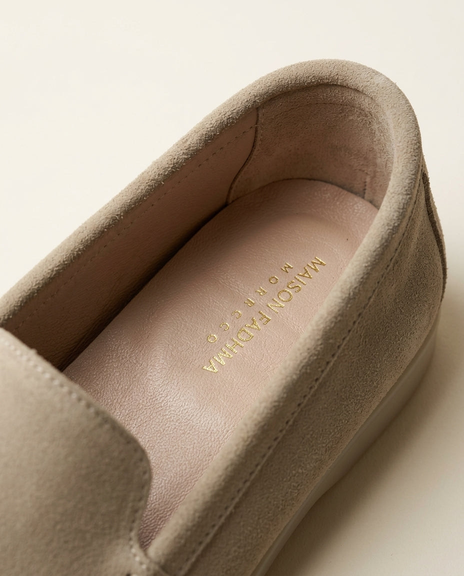 Mocassins pour hommes en daim beige clair - Izem