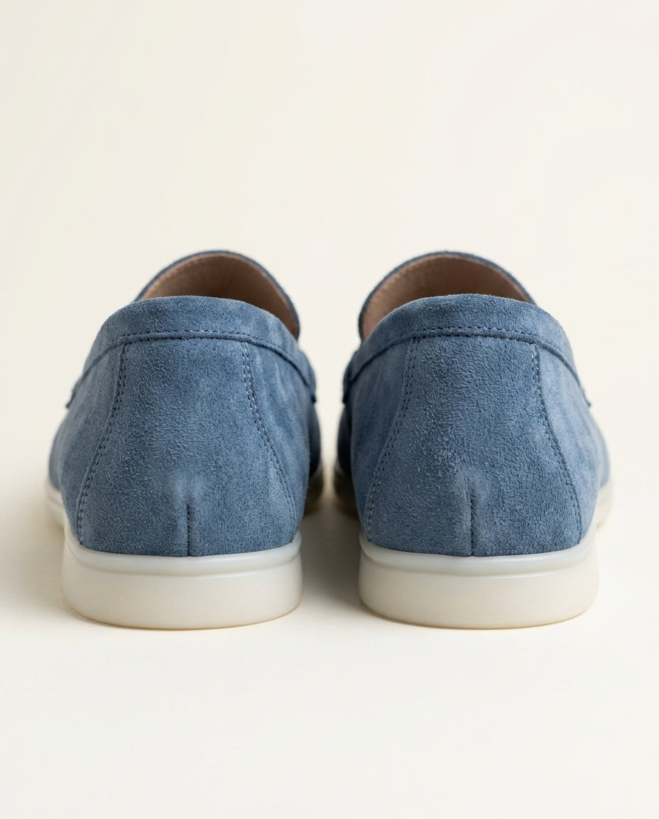 Mocassins pour hommes en daim Bleu Azure - Izem