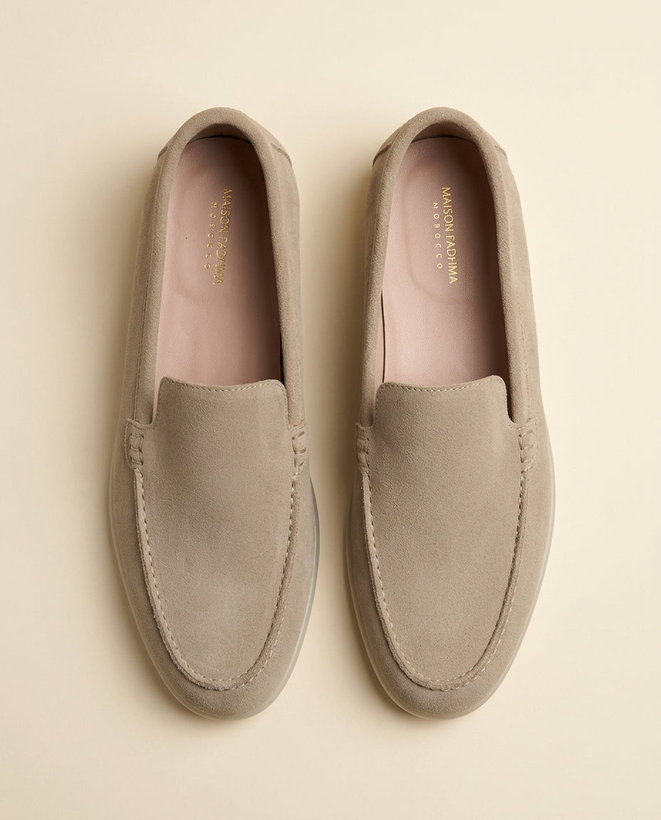 Mocassins pour hommes en daim beige clair - Izem