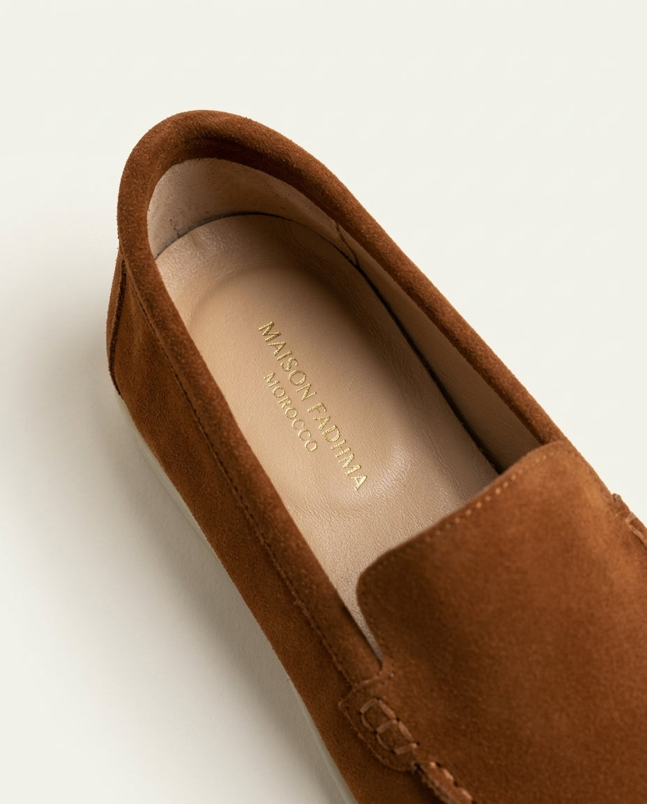 Mocassins pour hommes en daim Marron - Izem