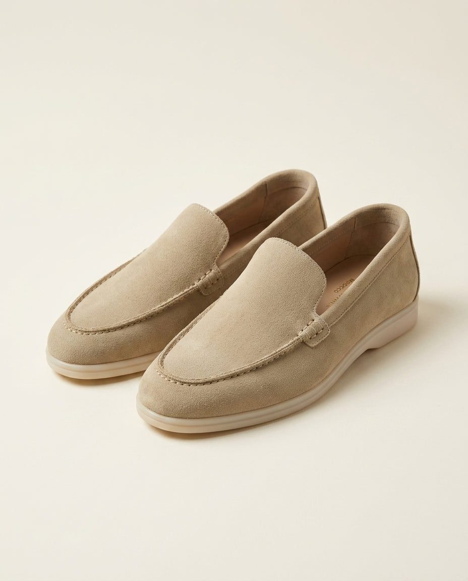 Mocassins pour hommes en daim beige clair - Izem