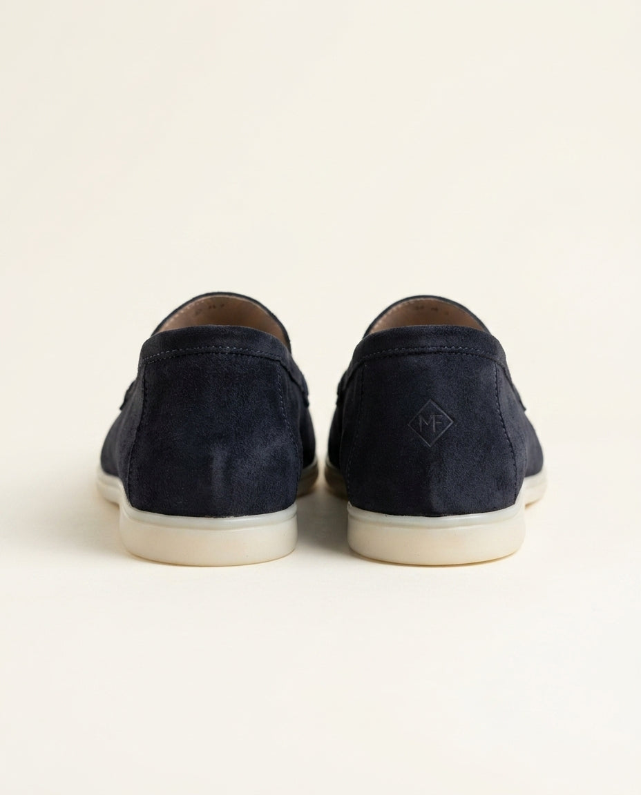 Mocassins pour hommes en daim Bleu Marine - Izem