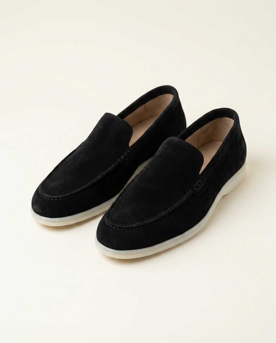 Mocassins pour hommes en daim Noir - Izem