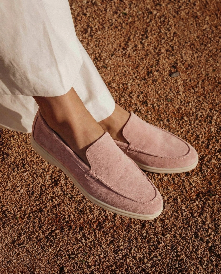 Mocassins en Daim Rose poudré - Izem