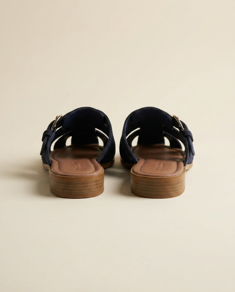 Sandale Femme en Daim Bleu marine - Asra