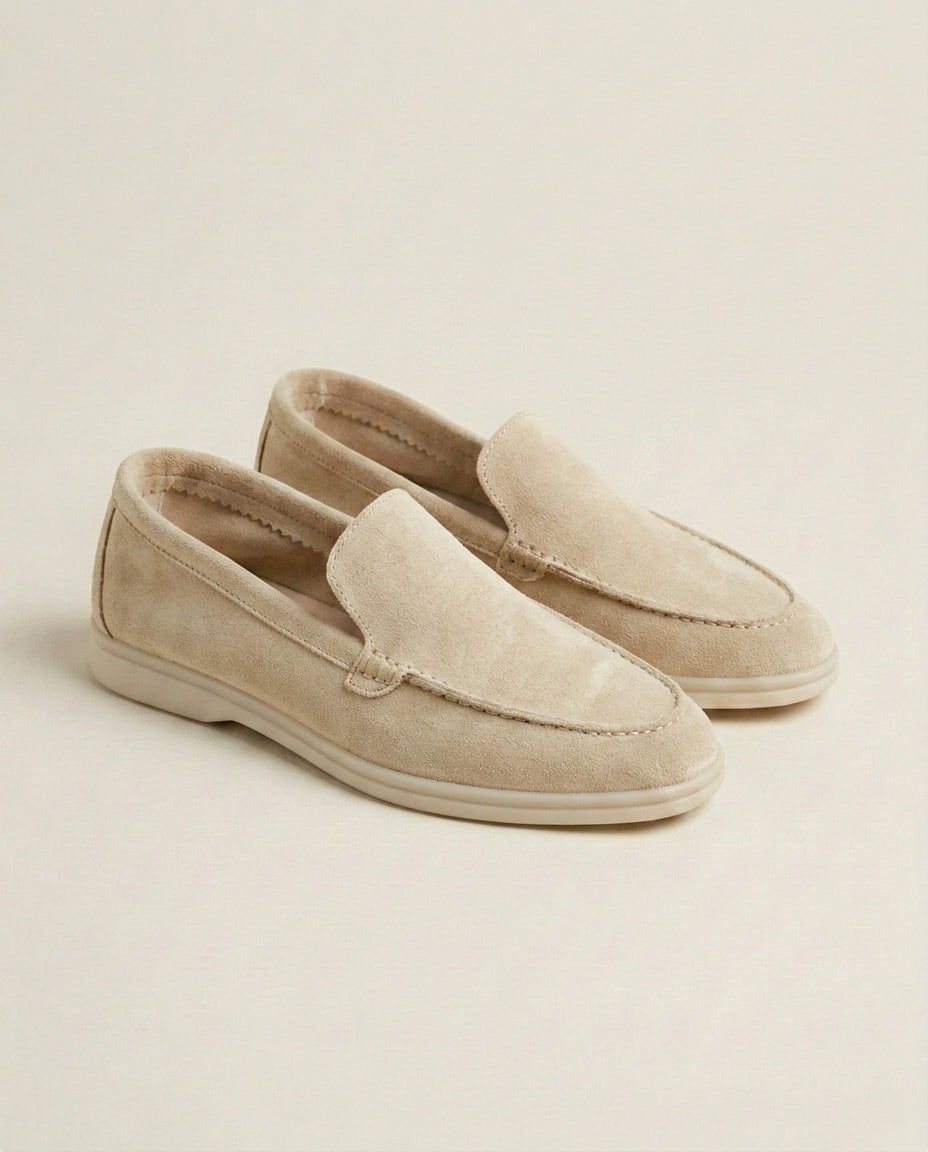 Mocassins en Daim Beige Sable - Izem