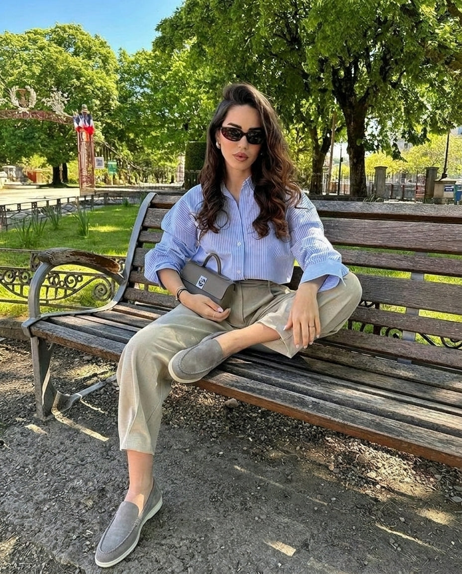 Mocassins en Daim Taupe chaud - Izem