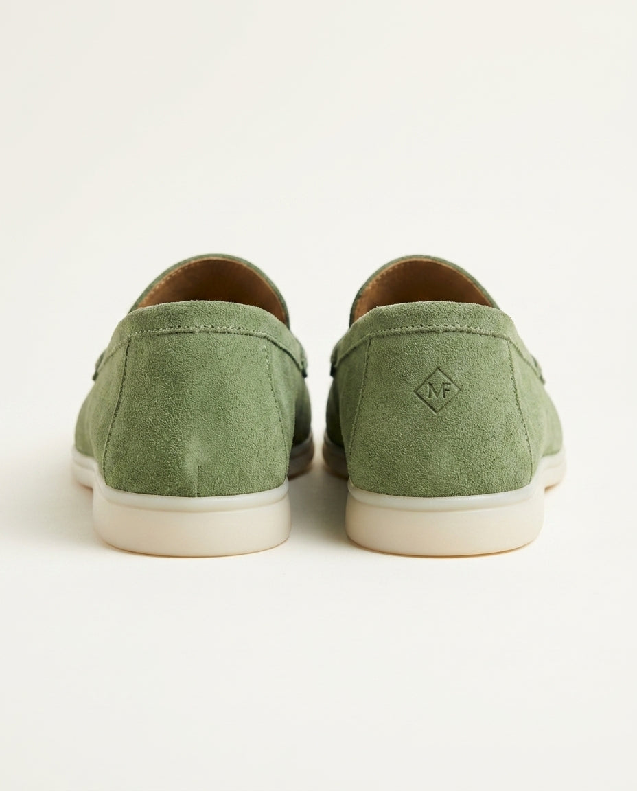 Mocassins pour hommes en daim Vert Sauge - Izem