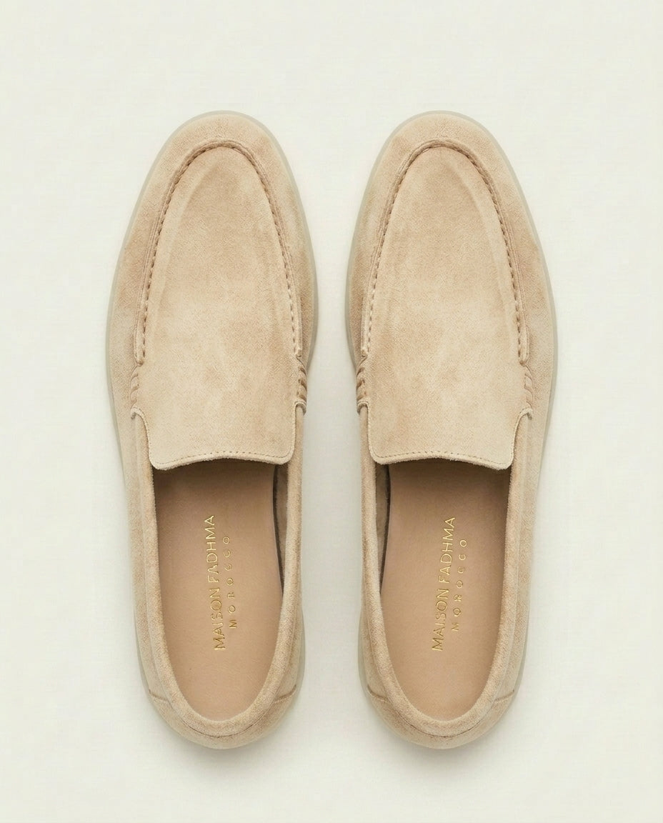 Mocassins en Daim Beige Sable - Izem