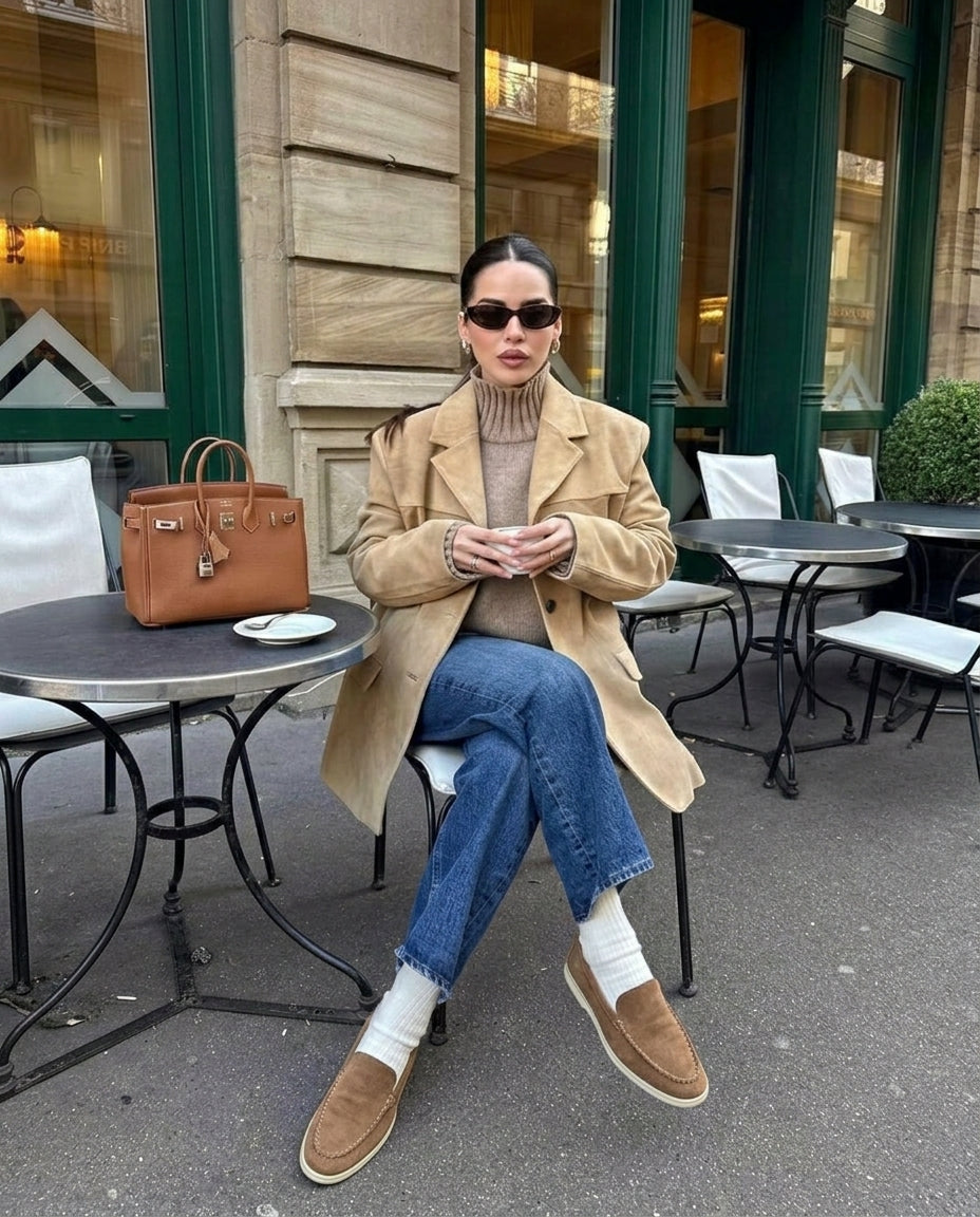 Mocassins en Daim Marron Chaud - Izem