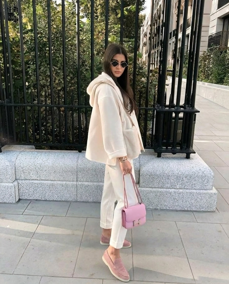 Mocassins en Daim Rose poudré - Izem