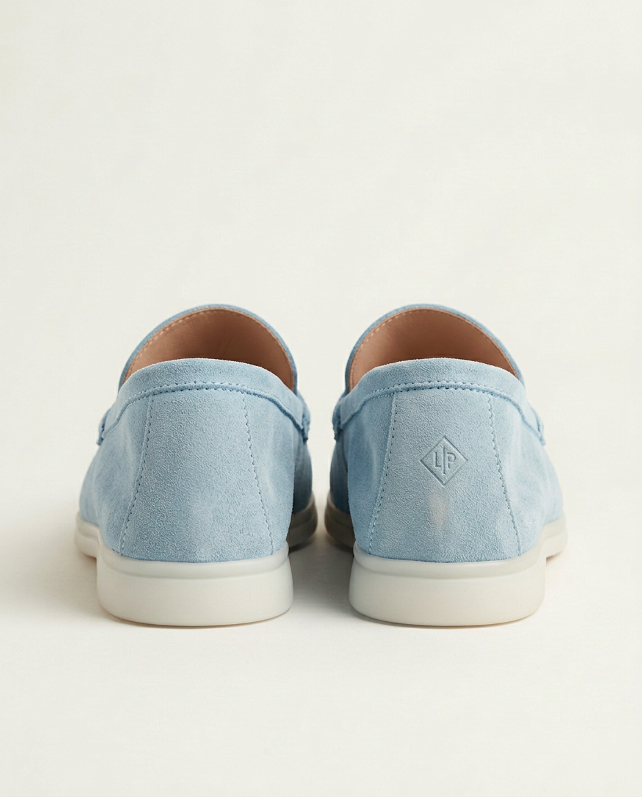 Mocassins en Daim Bleu Azur - Izem