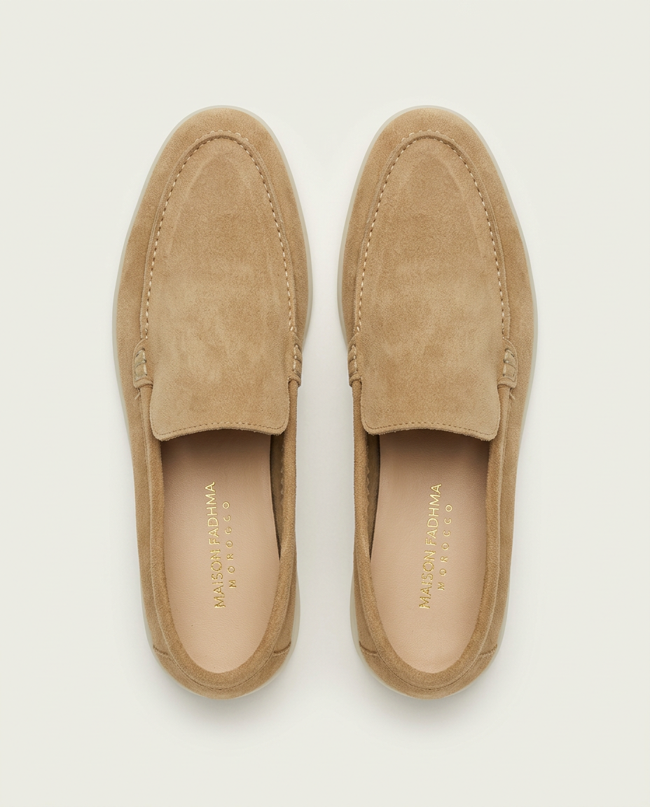 Mocassins en Daim Beige Sable - Izem