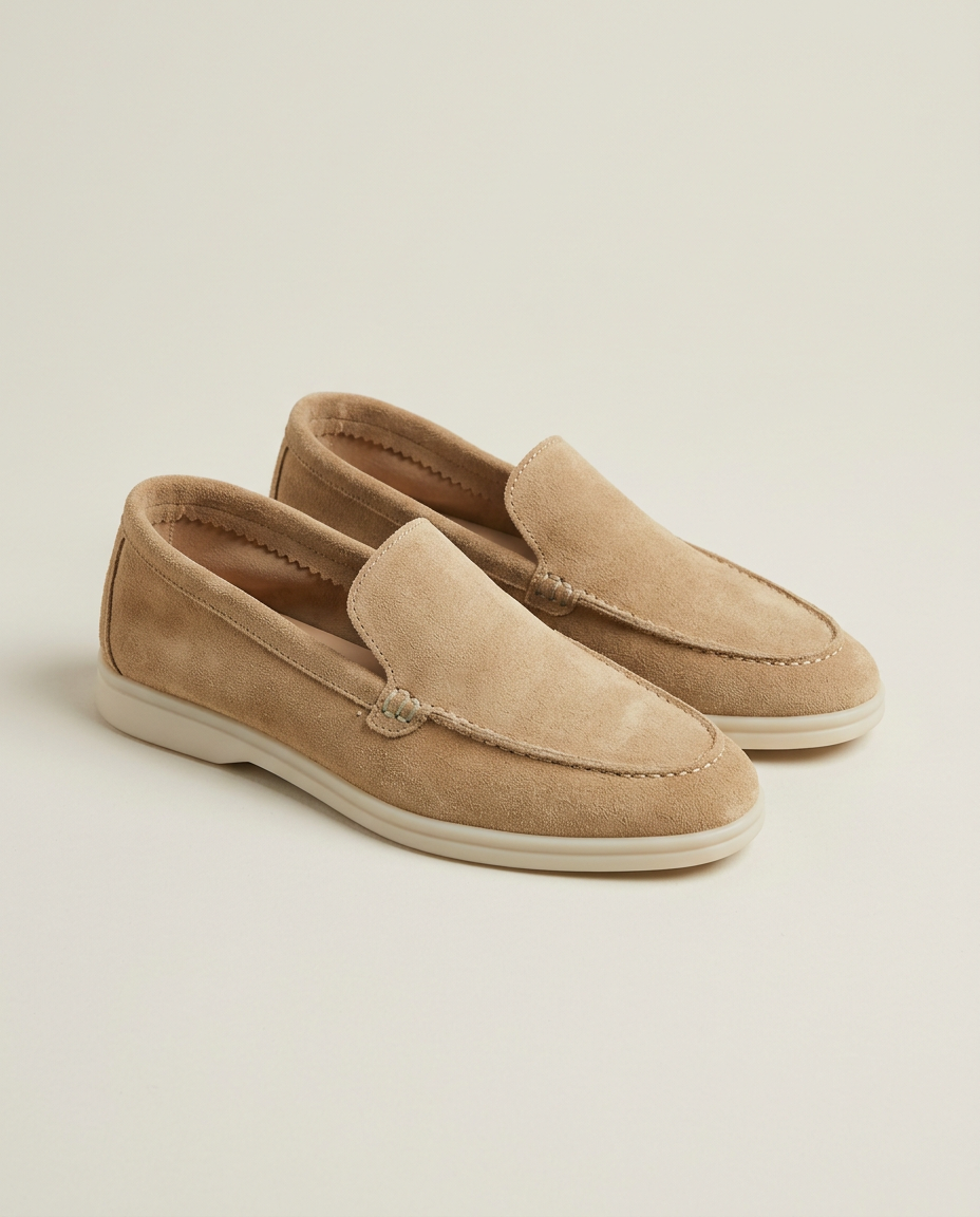 Mocassins en Daim Beige Sable - Izem