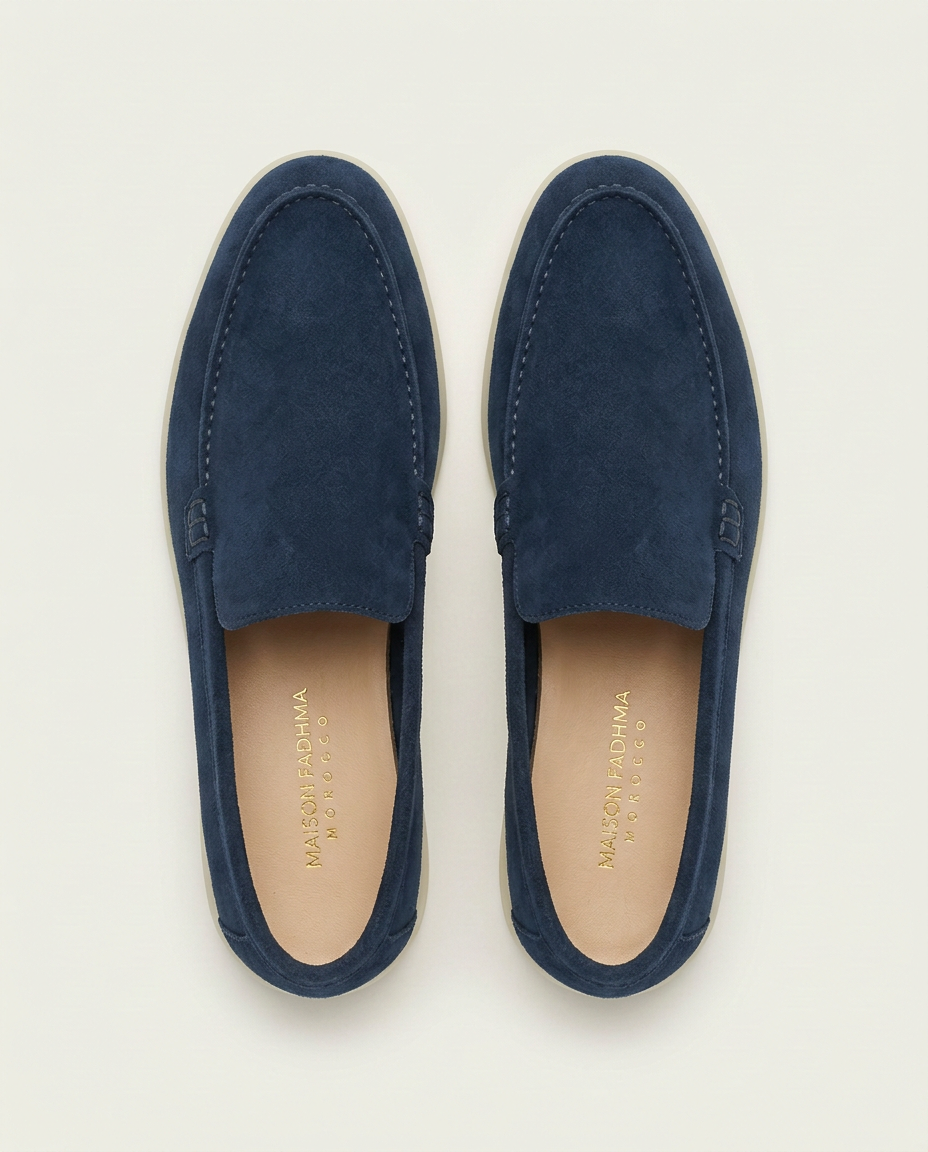 Mocassins en Daim Bleu Marine - Izem