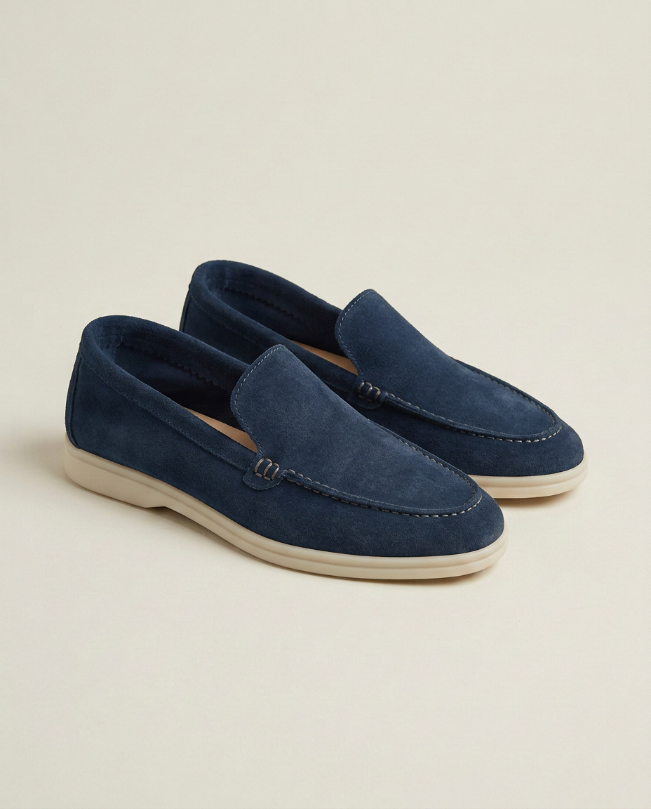 Mocassins en Daim Bleu Marine - Izem