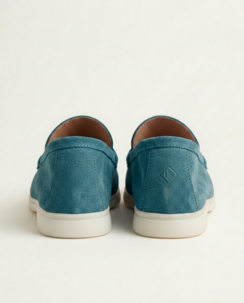 Mocassins en Daim Bleu Pétrole - Izem