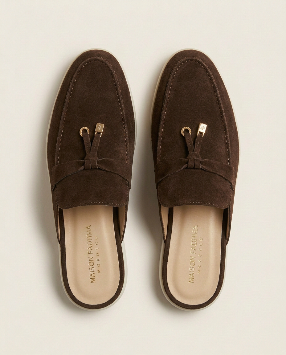 Mules en Daim Brun Chocolat - Tayri