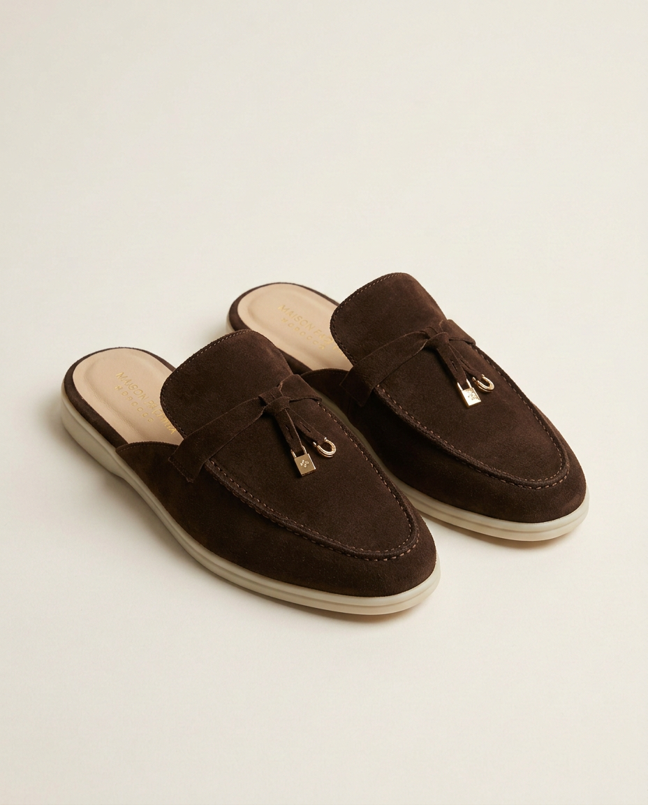 Mules en Daim Brun Chocolat - Tayri