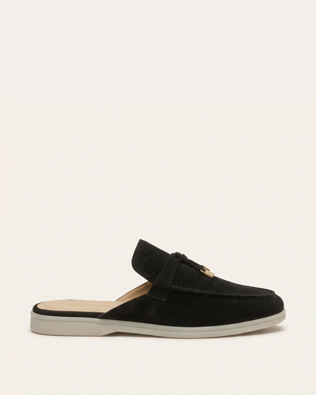 Mules en Daim Noir Classique - Tayri